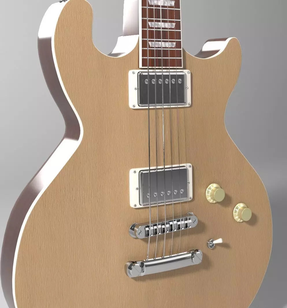 Guitar Gybson Double 3D model_6