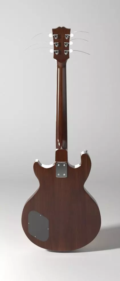 Guitar Gybson Double 3D model_4
