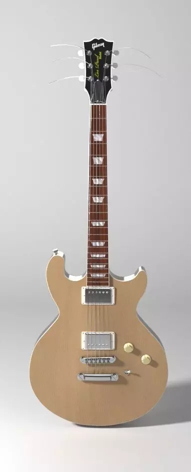 Guitar Gybson Double 3D model_1