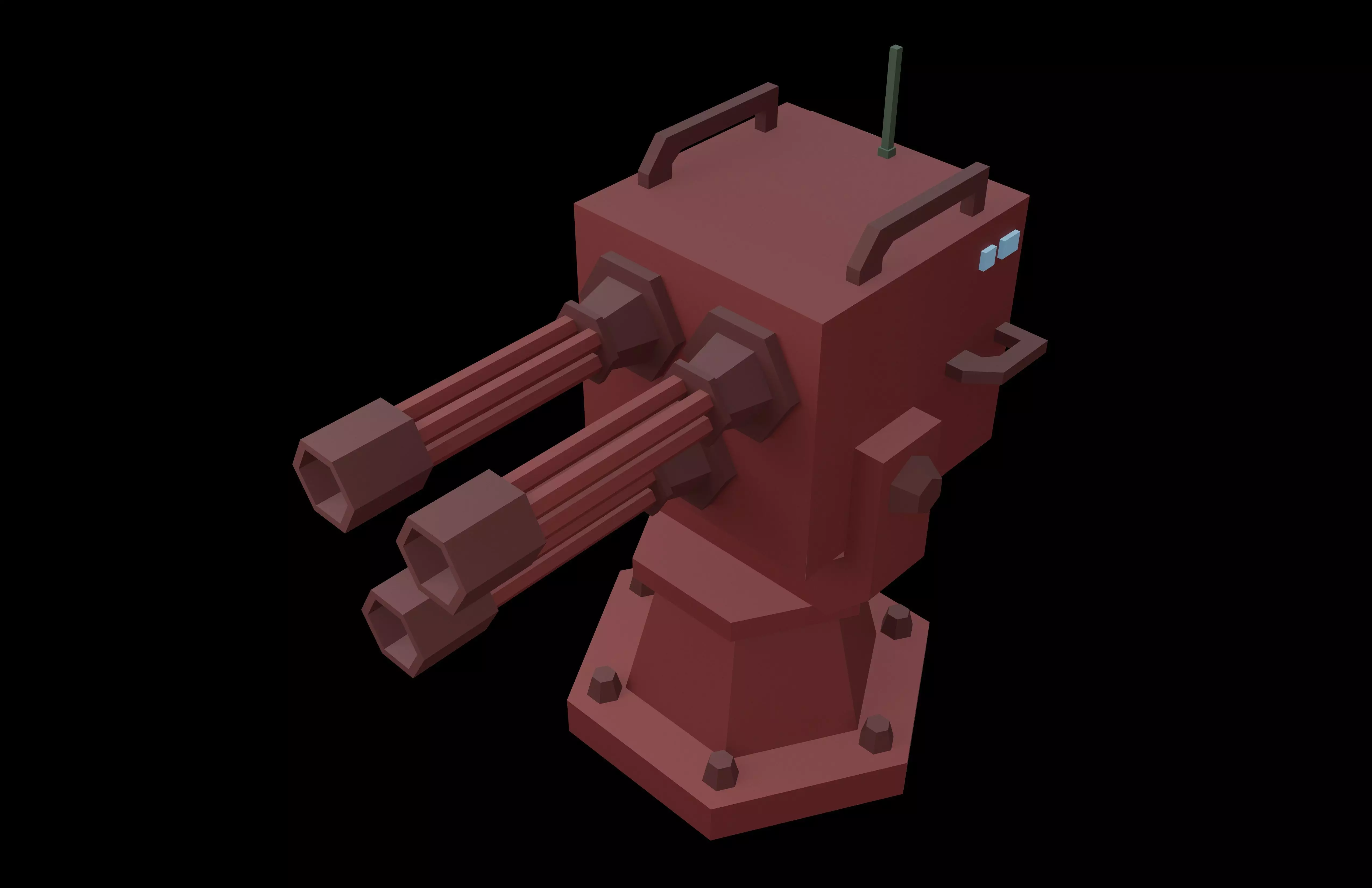 Tower Defence Mechanical v3 003 Low-poly 3D model_2