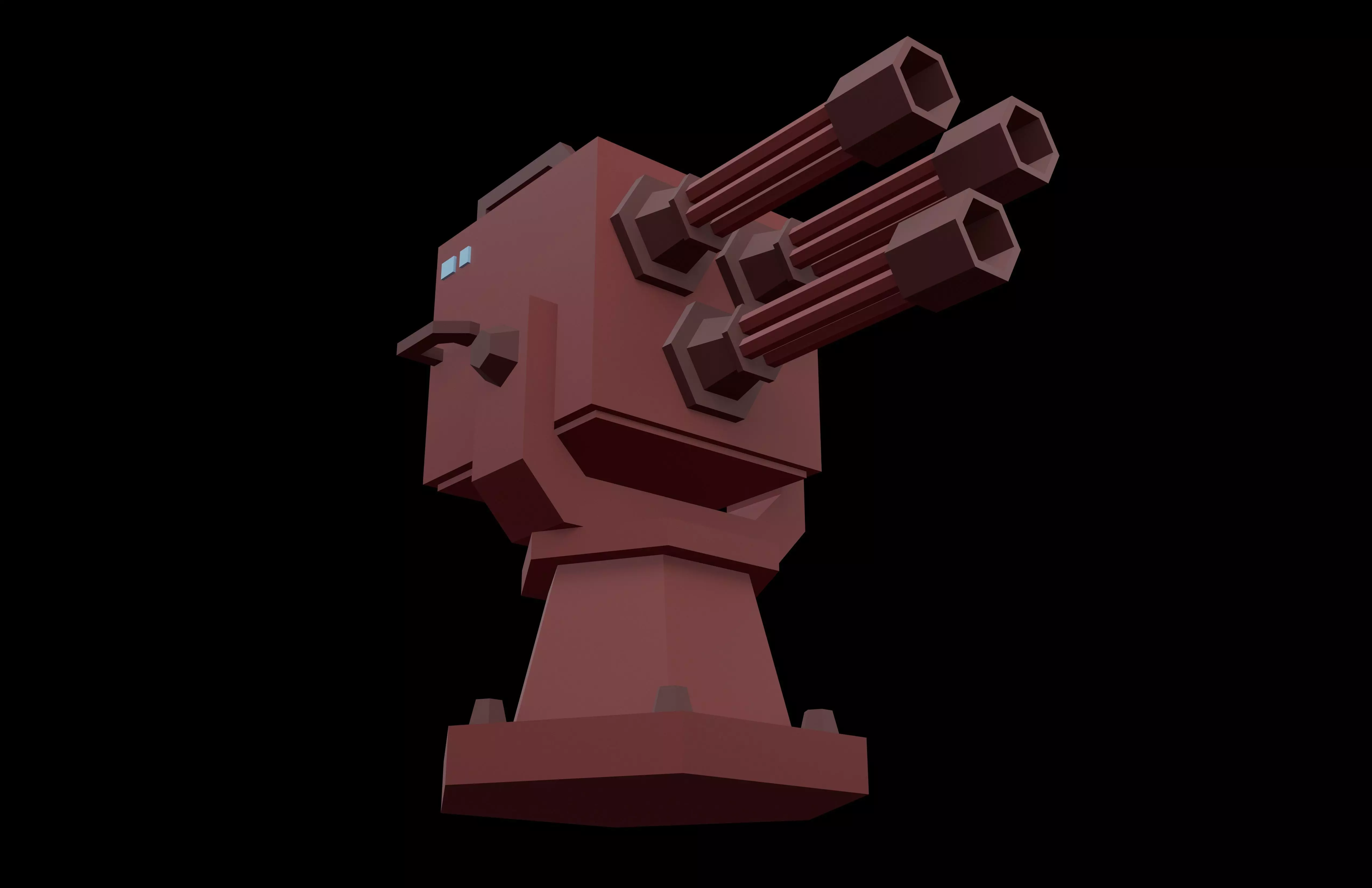 Tower Defence Mechanical v3 003 Low-poly 3D model_3