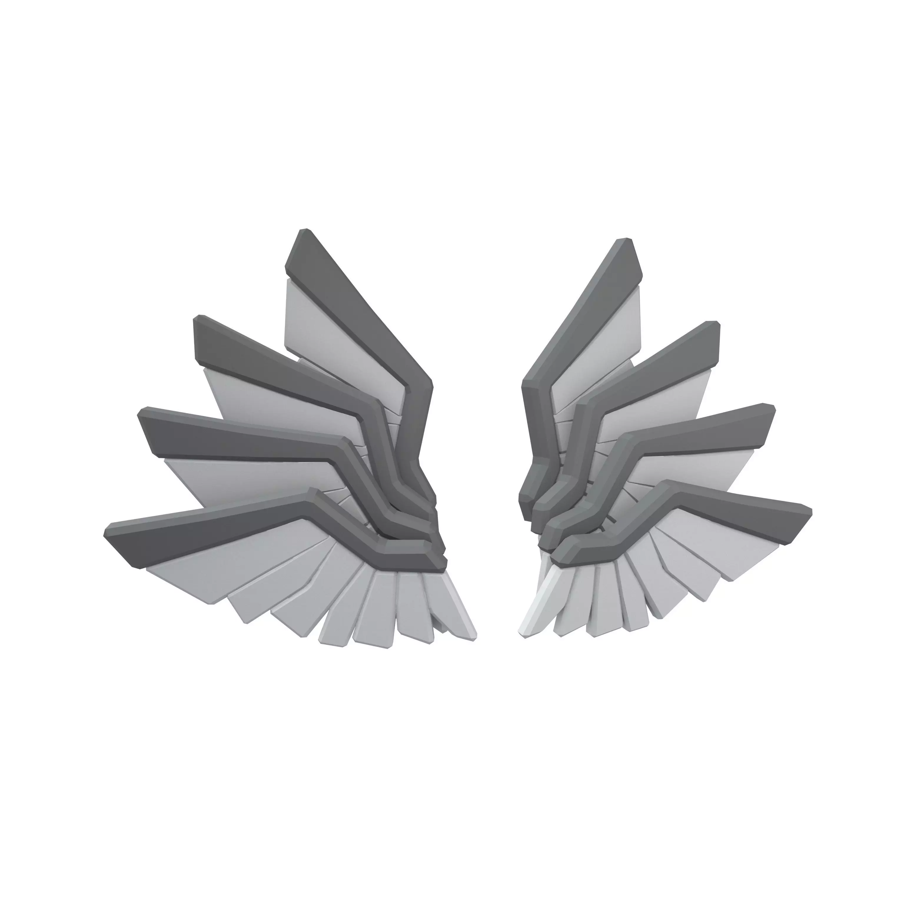 Low Poly Wings v11 001 Low-poly 3D model_0