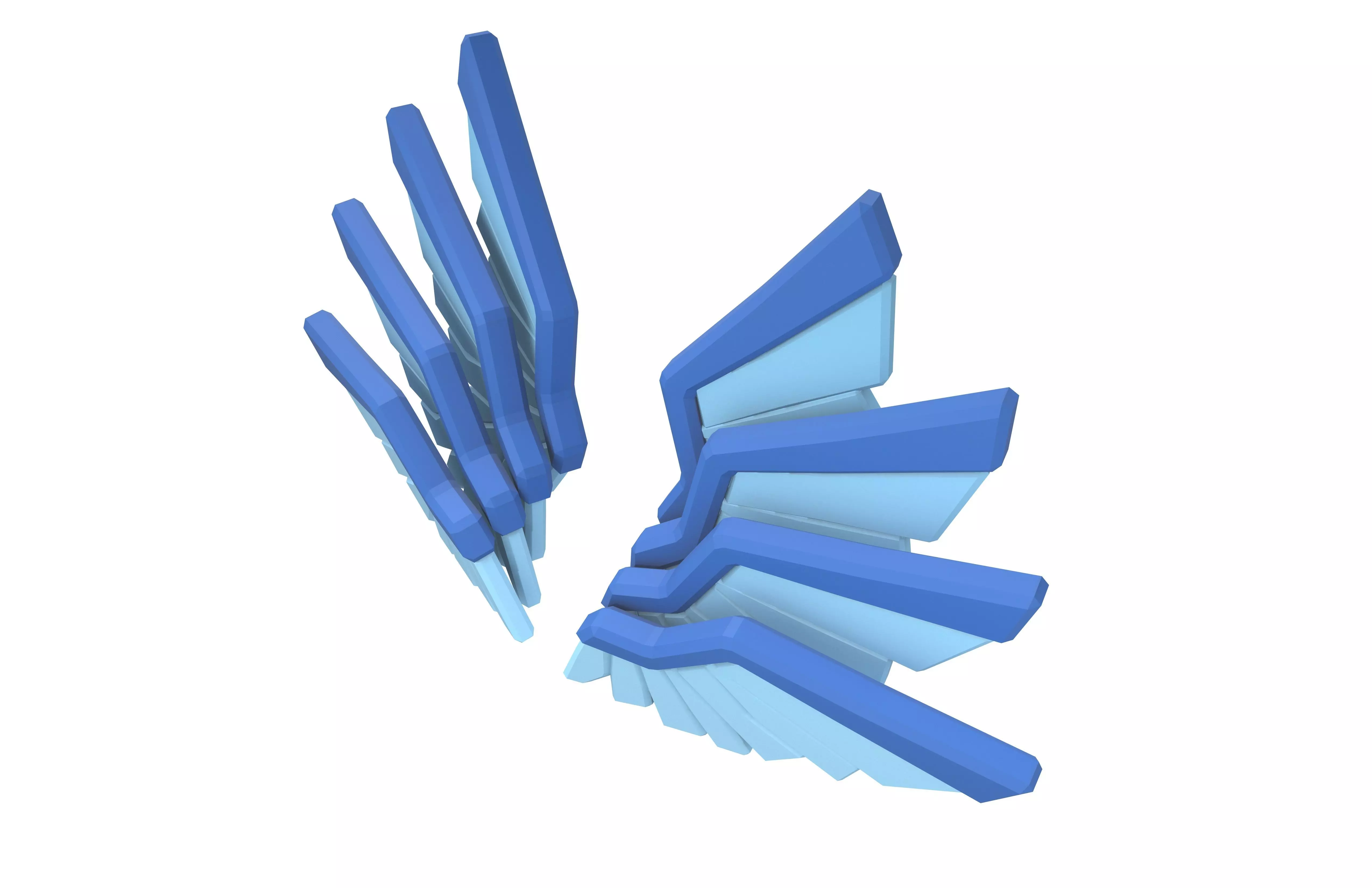Low Poly Wings v11 002 Low-poly 3D model_2