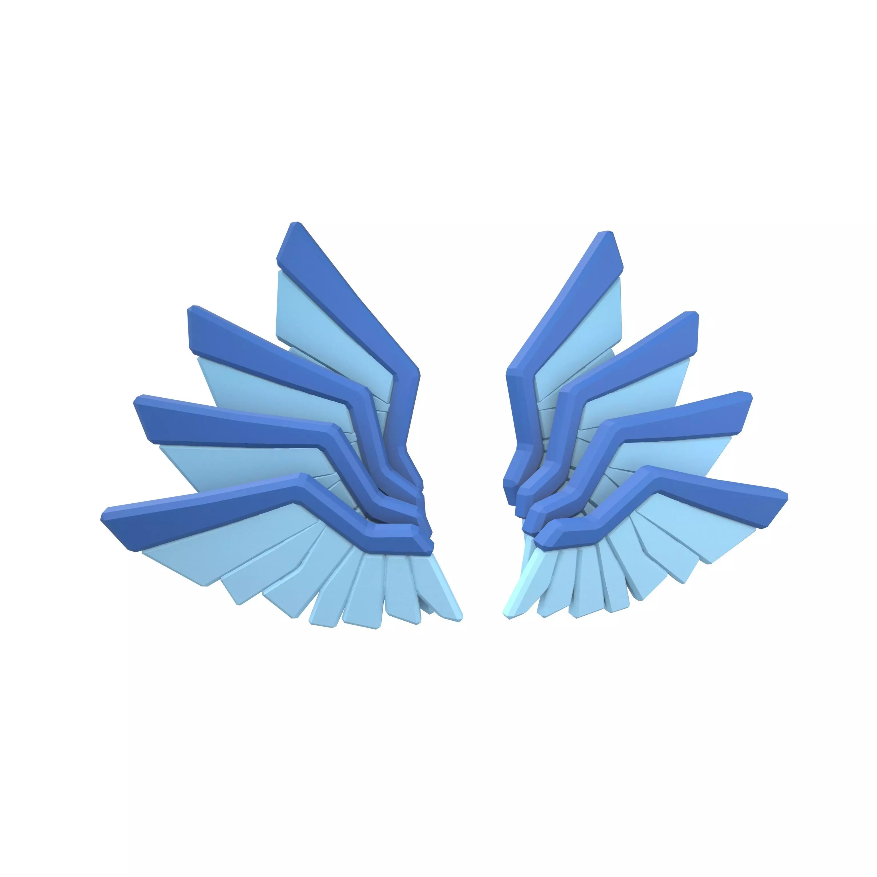 Low Poly Wings v11 002 Low-poly 3D model_0