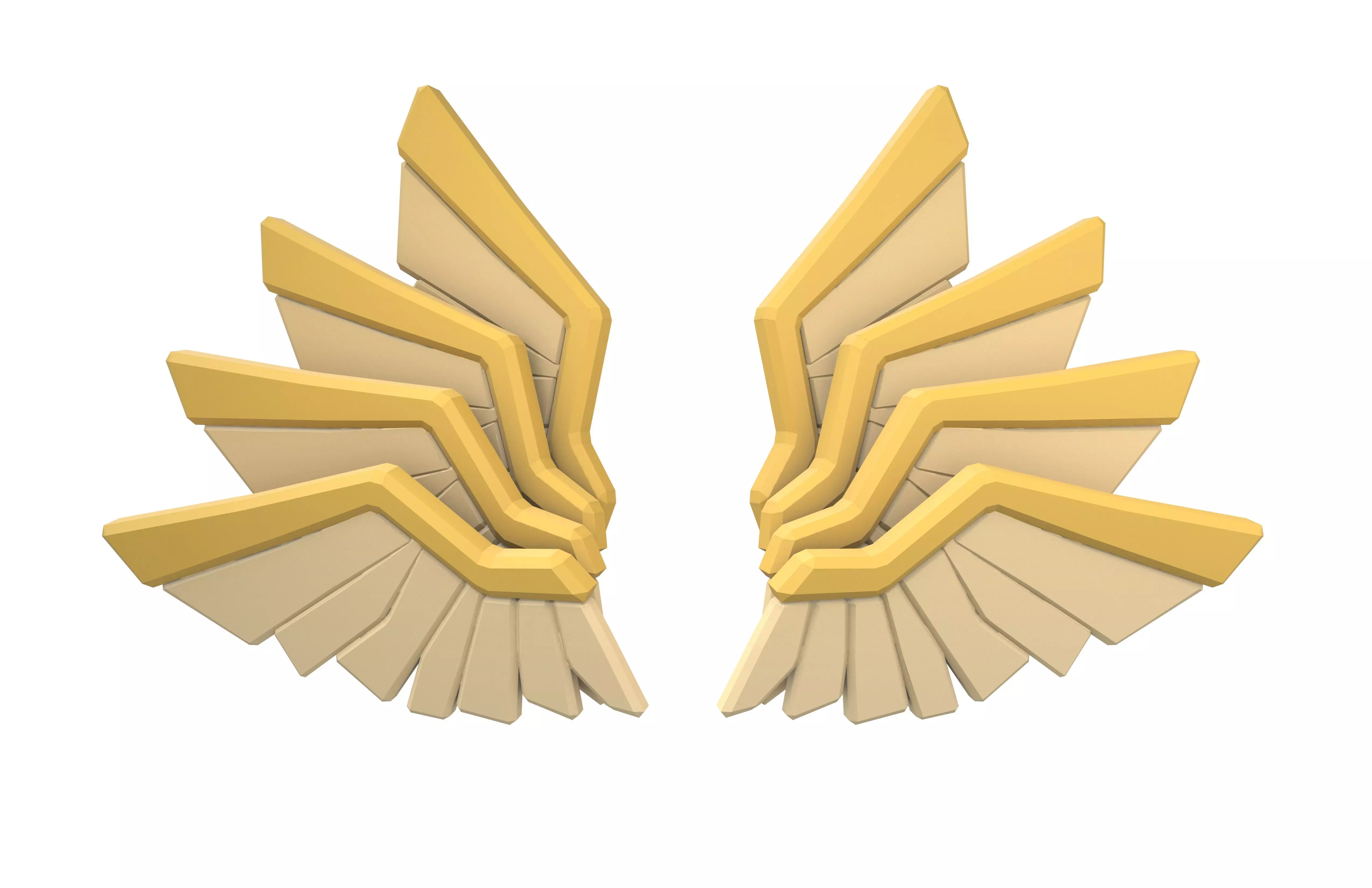 Low Poly Wings v11 004 Low-poly 3D model_1
