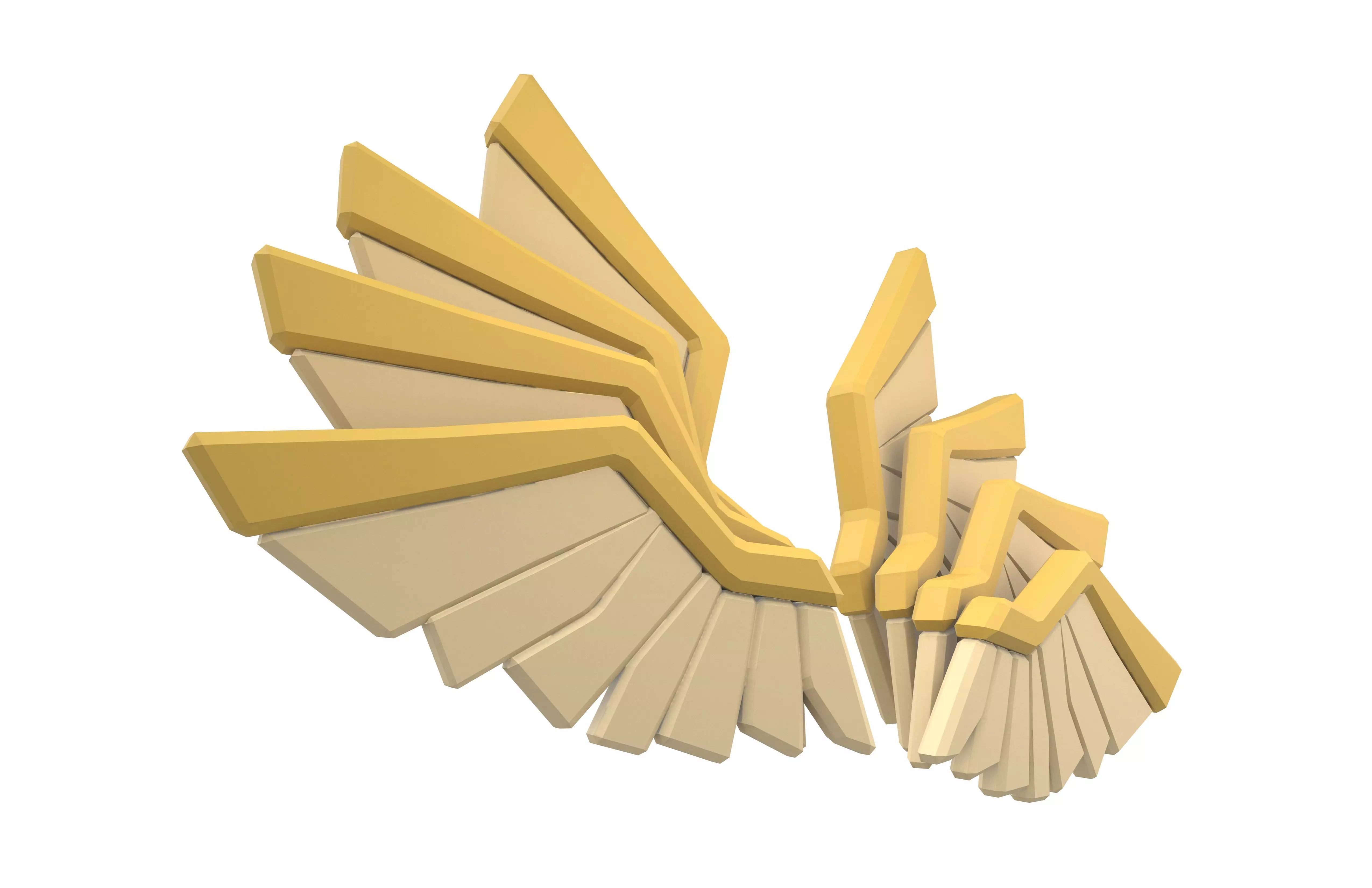 Low Poly Wings v11 004 Low-poly 3D model_2