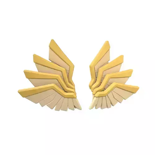Low Poly Wings v11 004 Low-poly 3D model