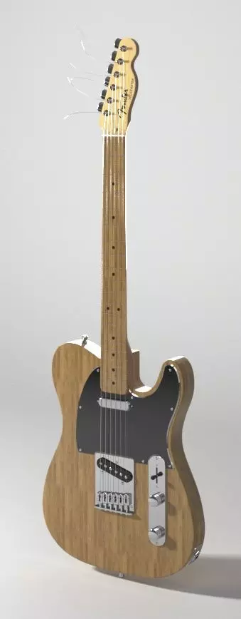 Guitar Fender Telecaster 3D model_0