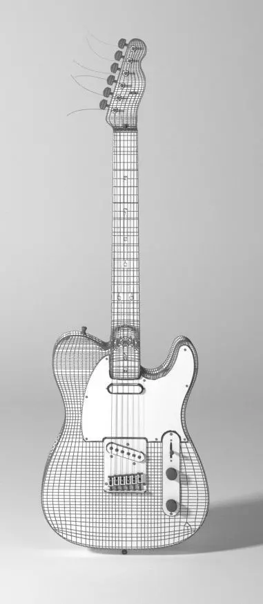 Guitar Fender Telecaster 3D model_10