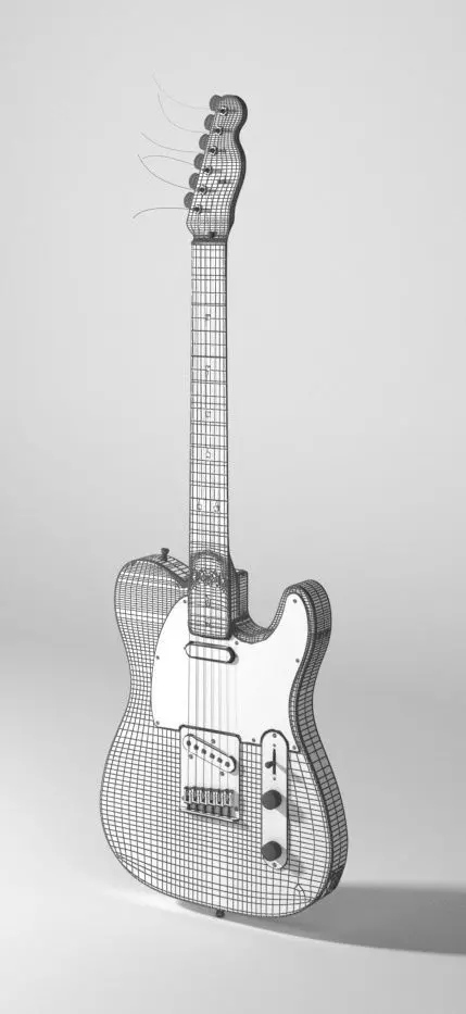 Guitar Fender Telecaster 3D model_9