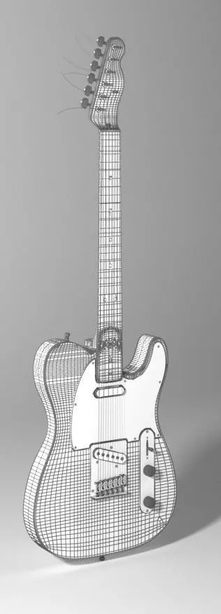 Guitar Fender Telecaster 3D model_11