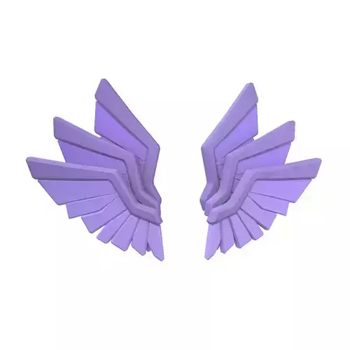Low Poly Wings v10 003 Low-poly 3D model