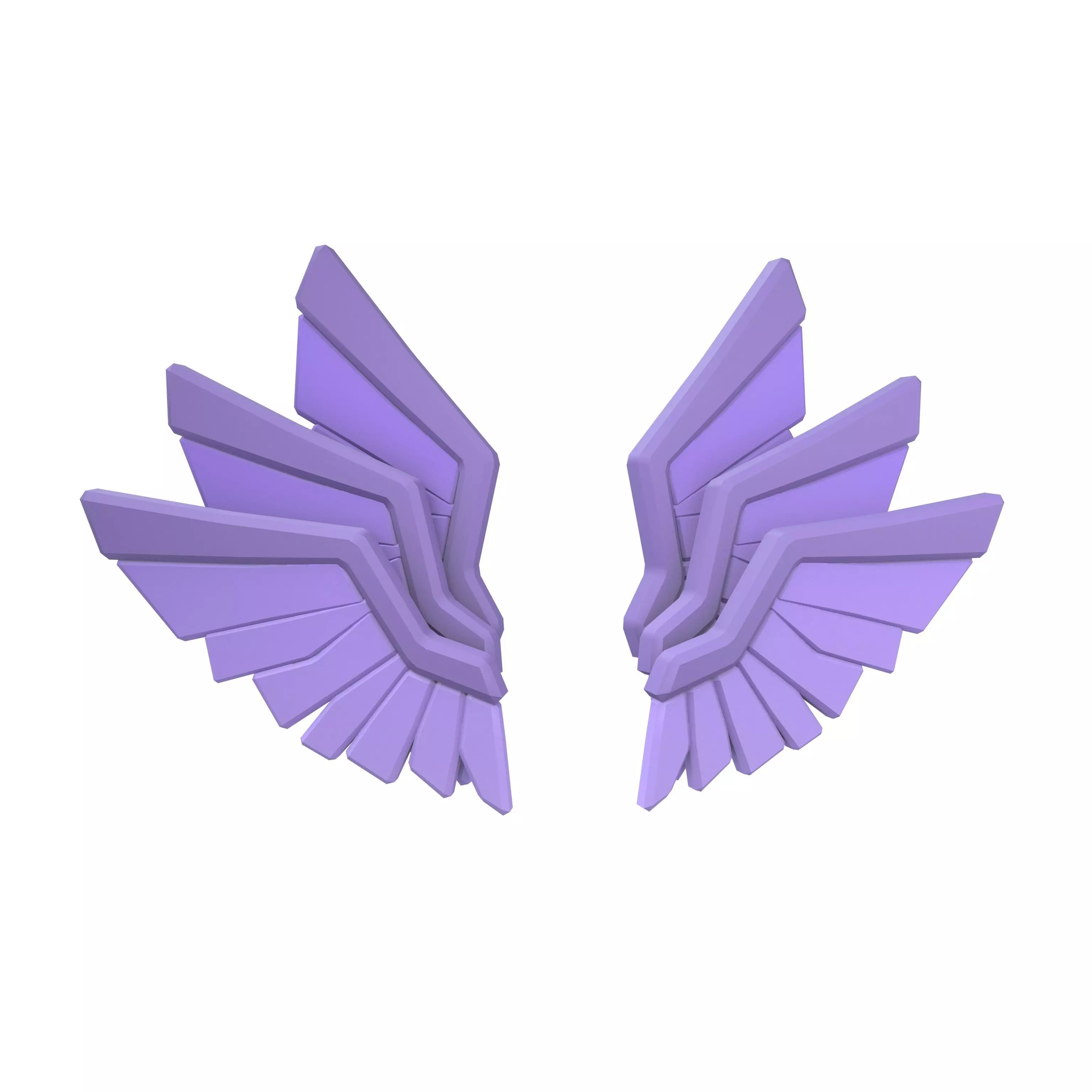 Low Poly Wings v10 003 Low-poly 3D model_0
