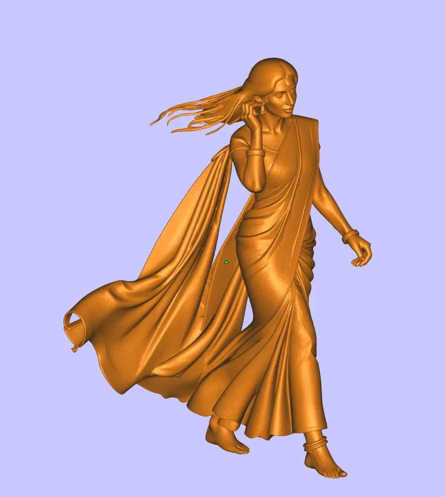 Indian girl 3D print model_0