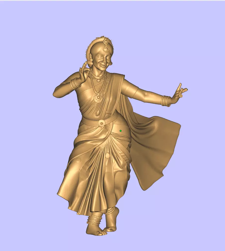 Indian girl 3D print model_0