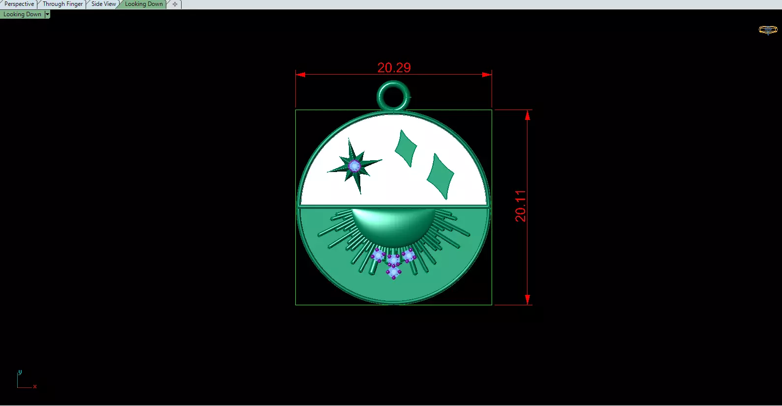 Fancy enamel necklace 3D model_3