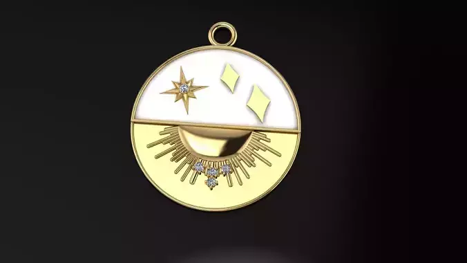 Fancy enamel necklace