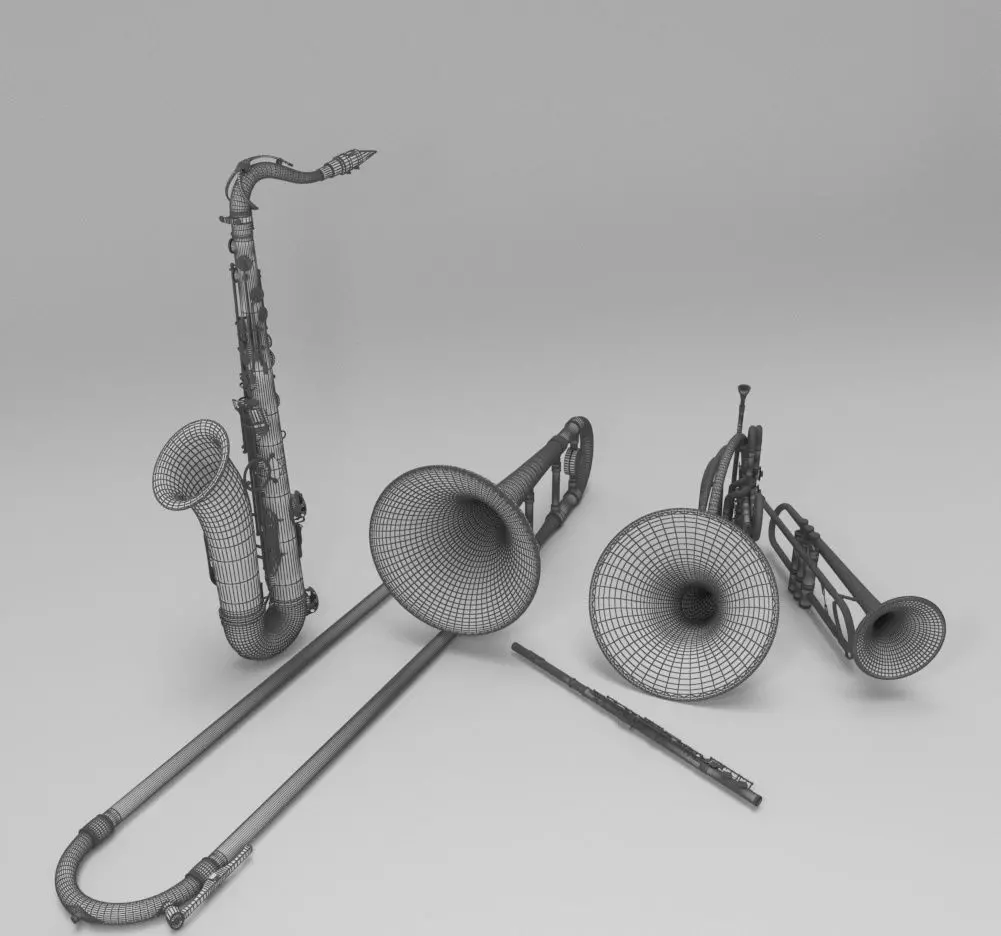 Wind Instruments 3D model_6