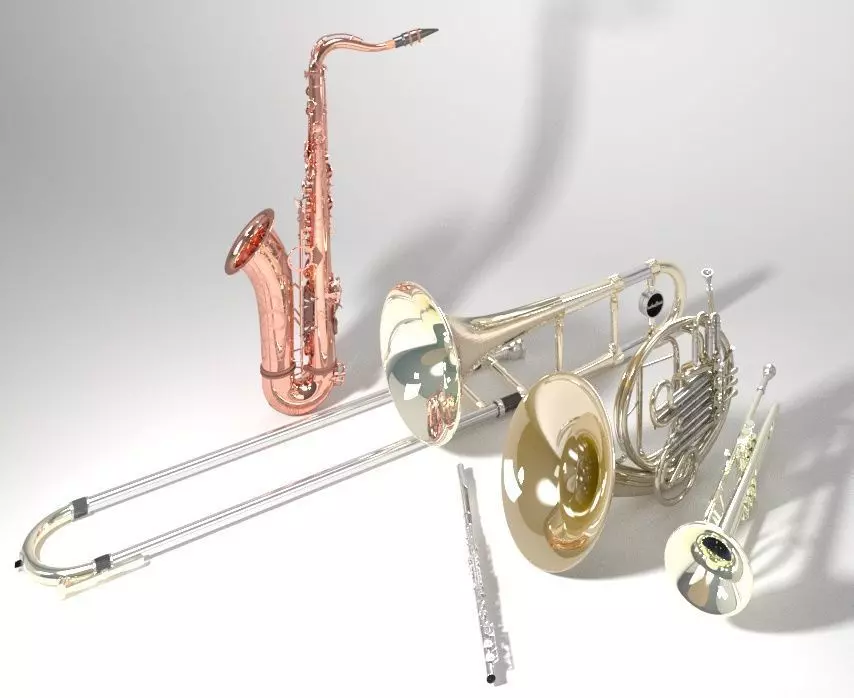 Wind Instruments 3D model_0
