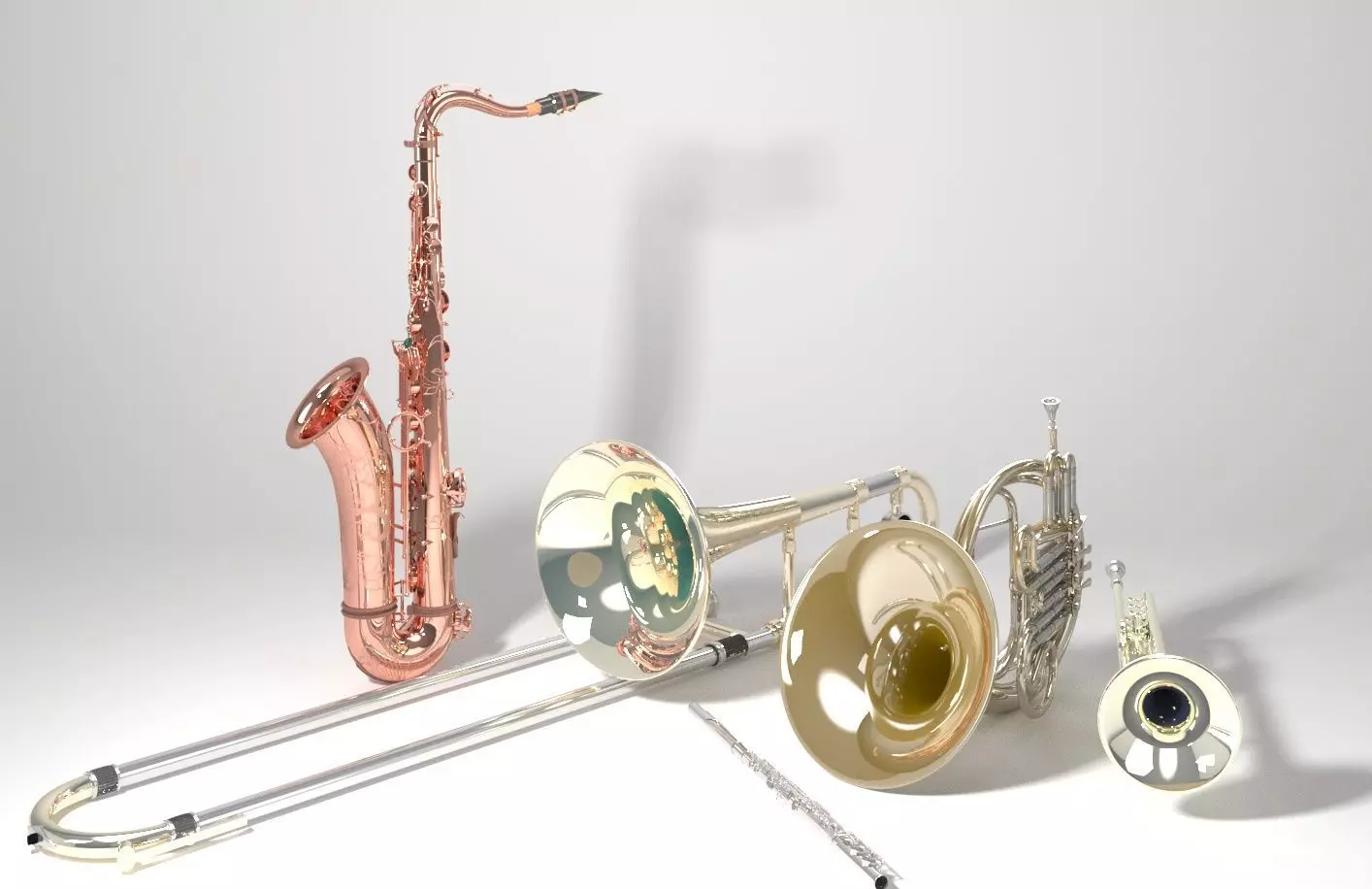 Wind Instruments 3D model_1