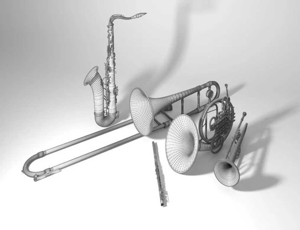 Wind Instruments 3D model_5
