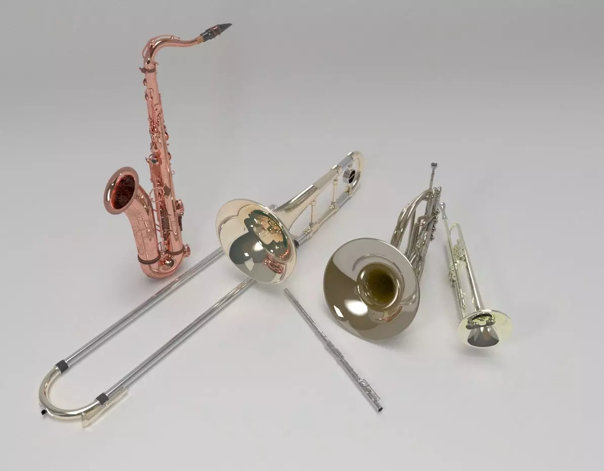 Wind Instruments 3D model_4