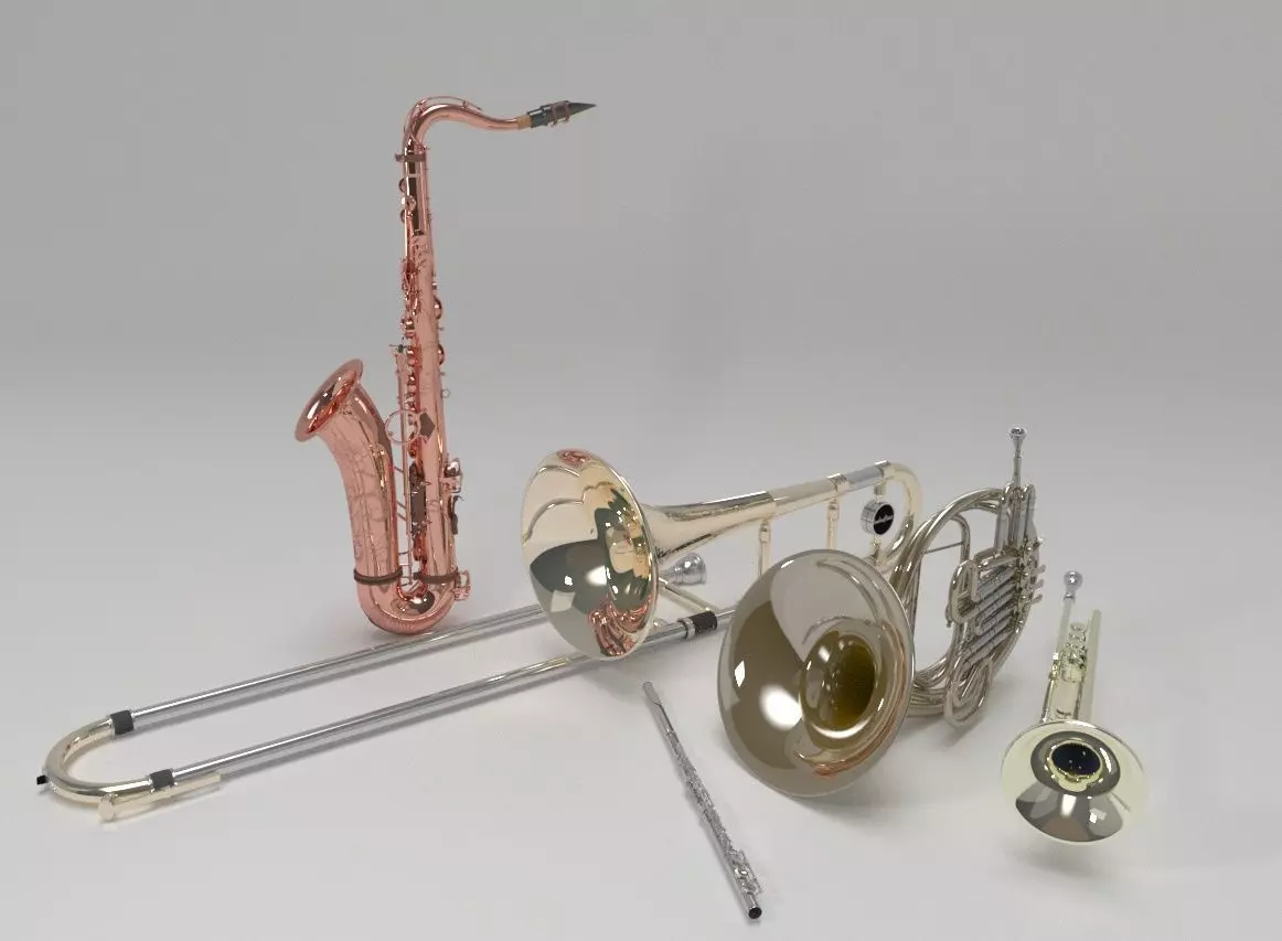 Wind Instruments 3D model_3