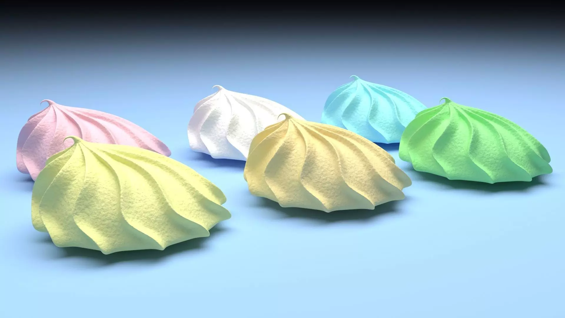 Meringues Set 3D model_13