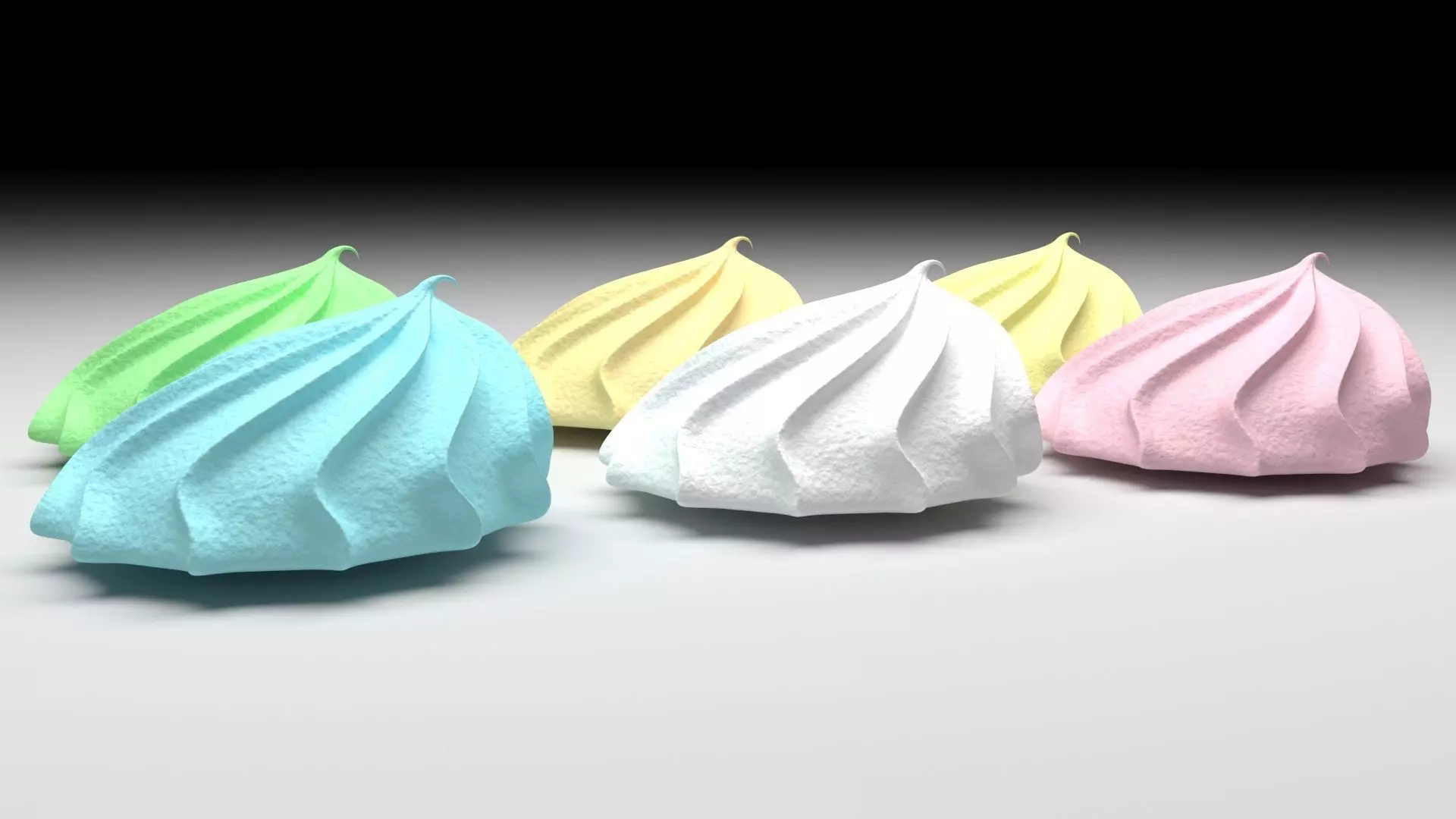 Meringues Set 3D model_6