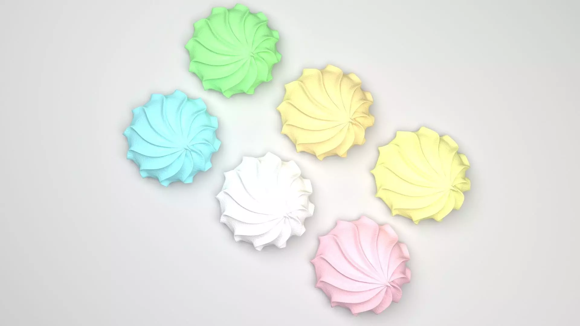 Meringues Set 3D model_7