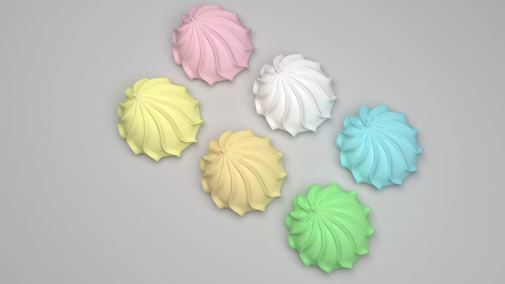 Meringues Set 3D model_3