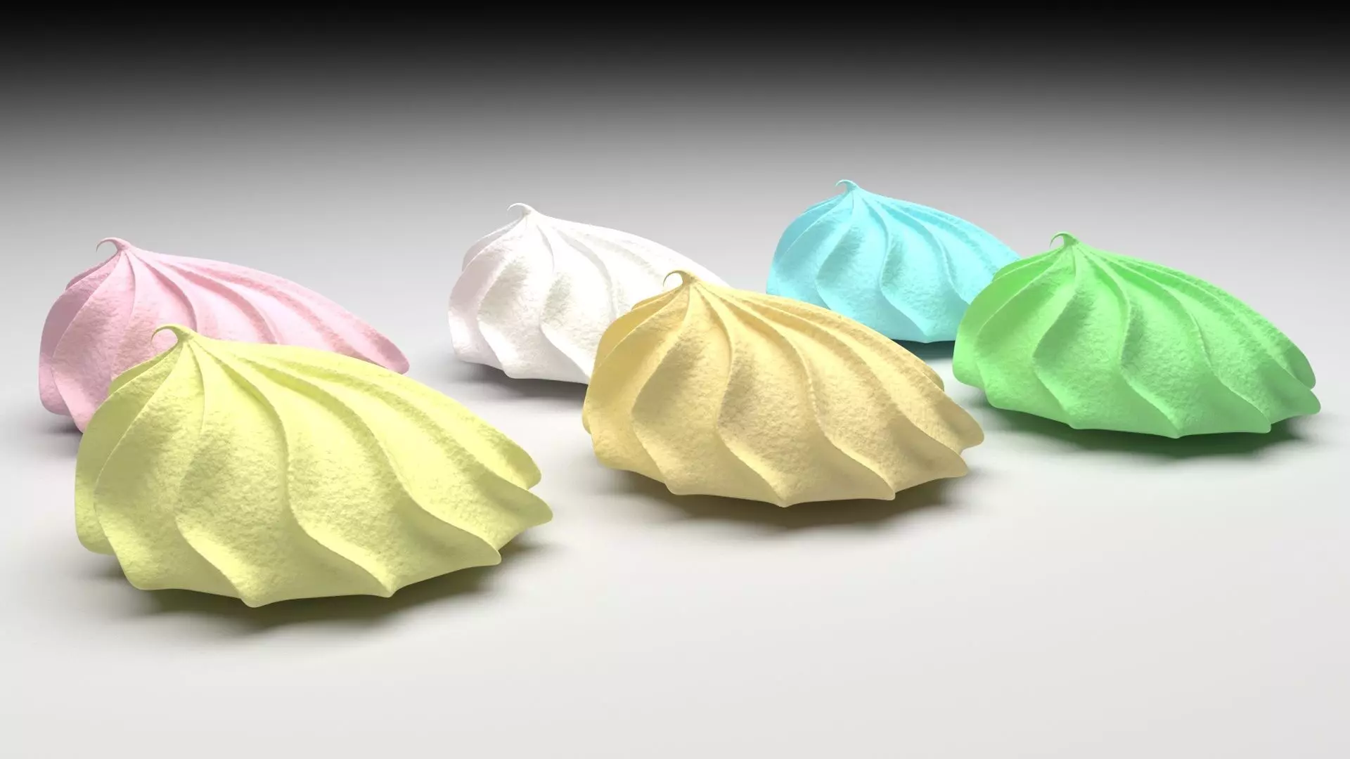 Meringues Set 3D model_12