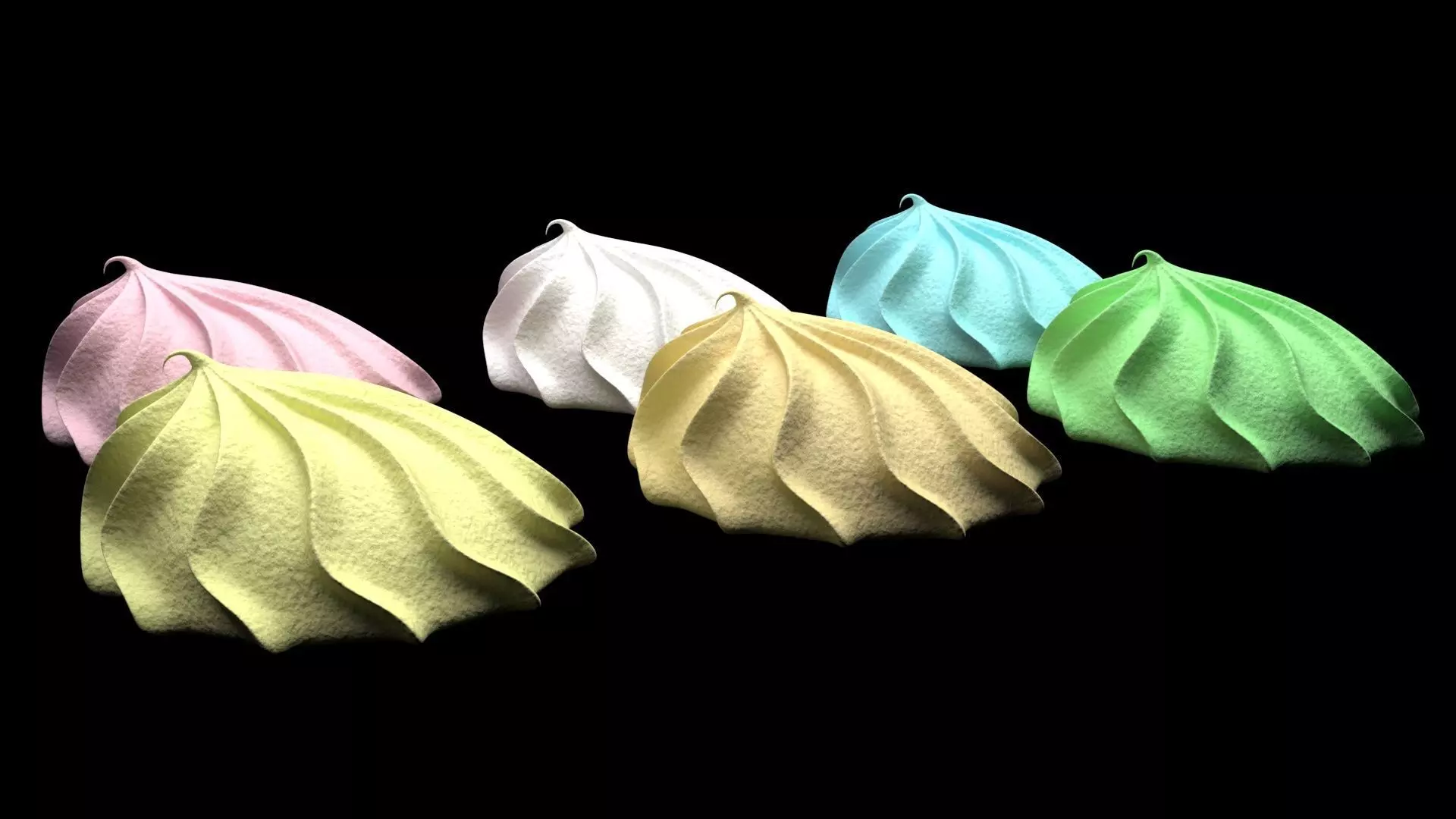 Meringues Set 3D model_14