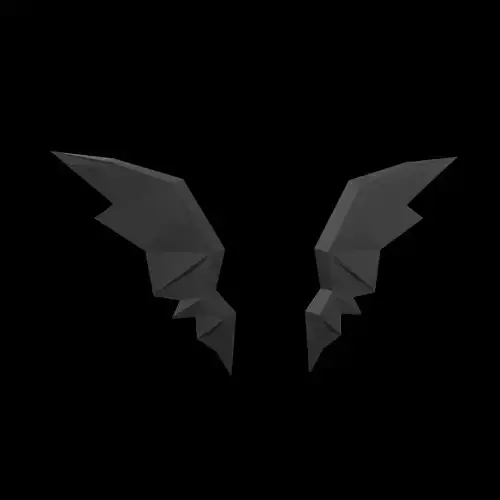 Low Poly Demon Wings v1 001 Low-poly 3D model