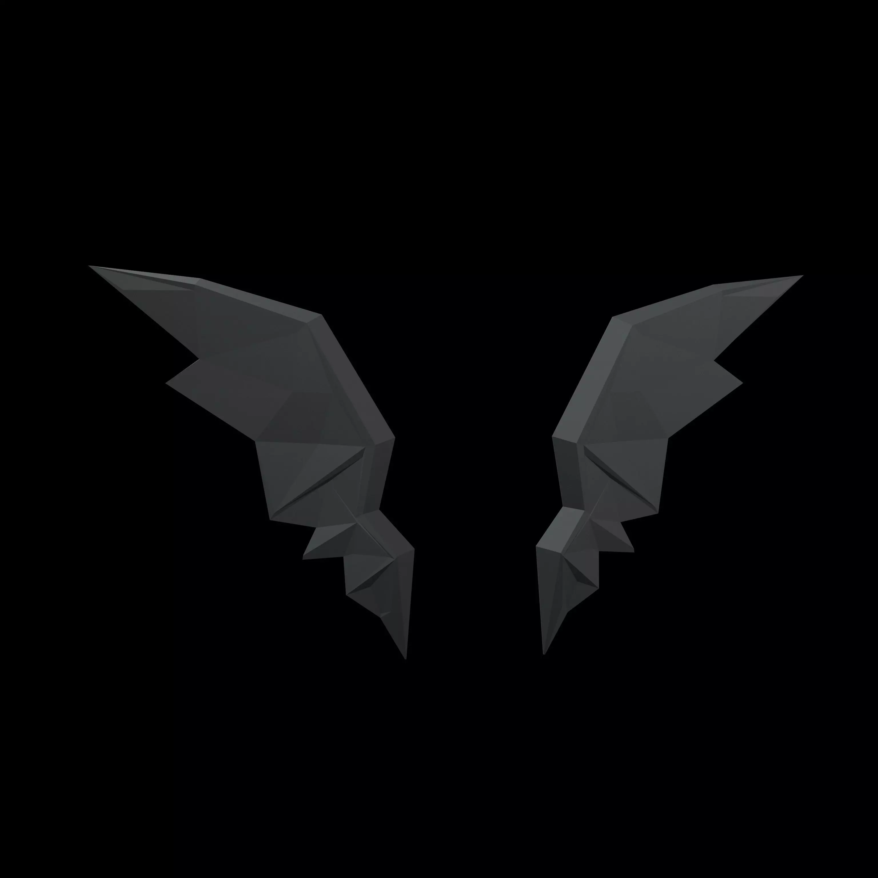 Low Poly Demon Wings v1 001 Low-poly 3D model_0