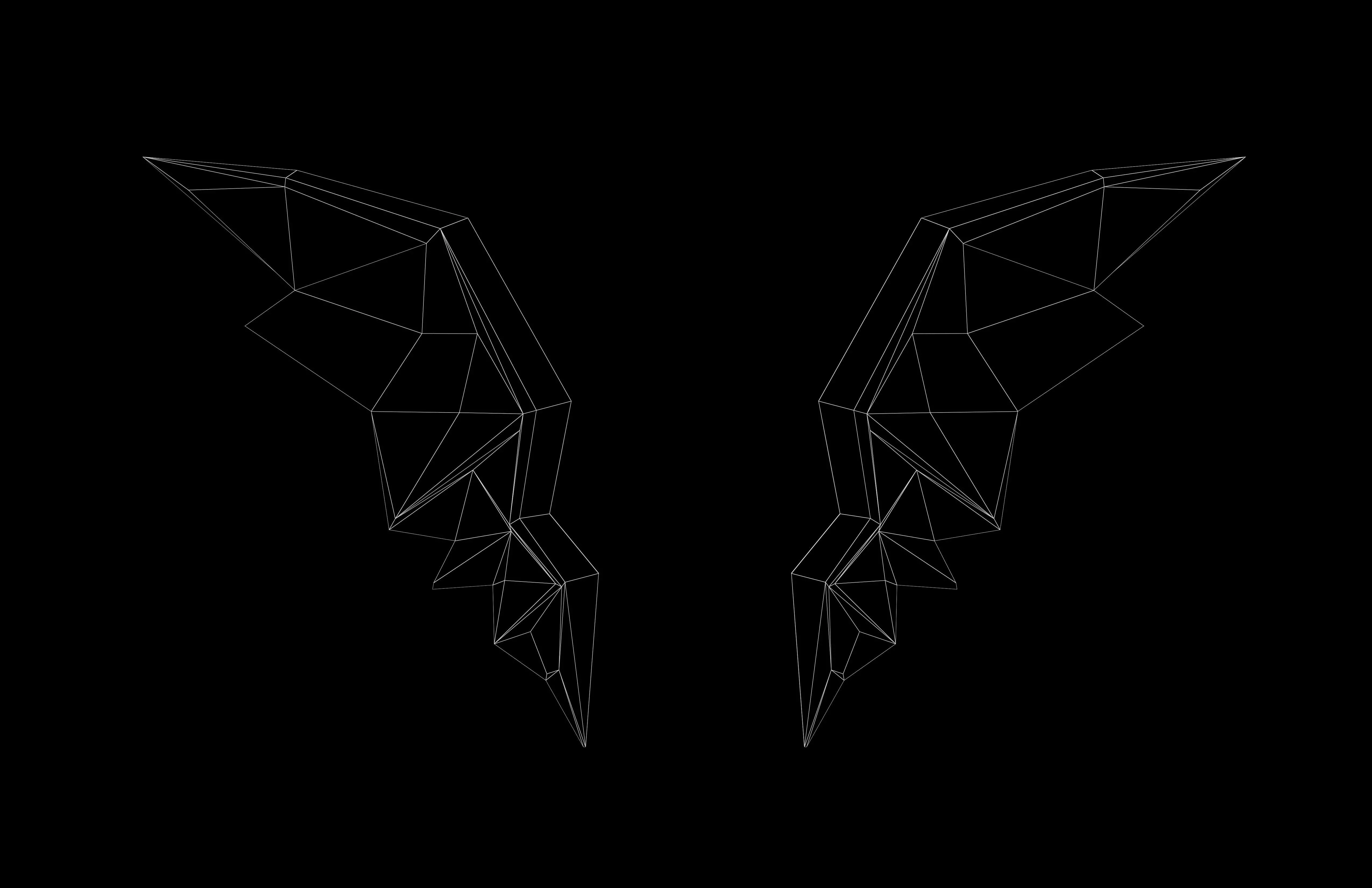 Low Poly Demon Wings v1 001 Low-poly 3D model_5