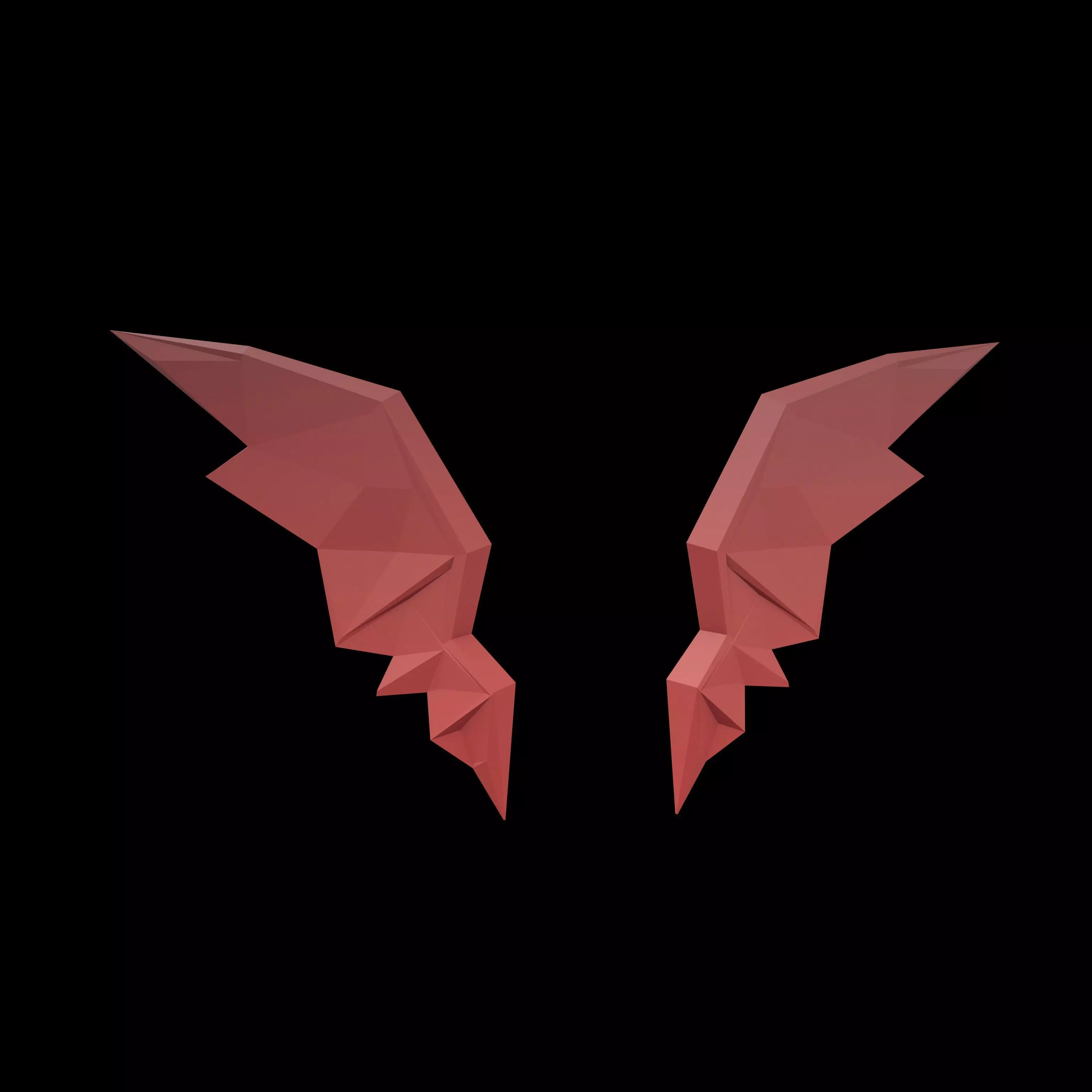 Low Poly Demon Wings v1 002 Low-poly 3D model_0