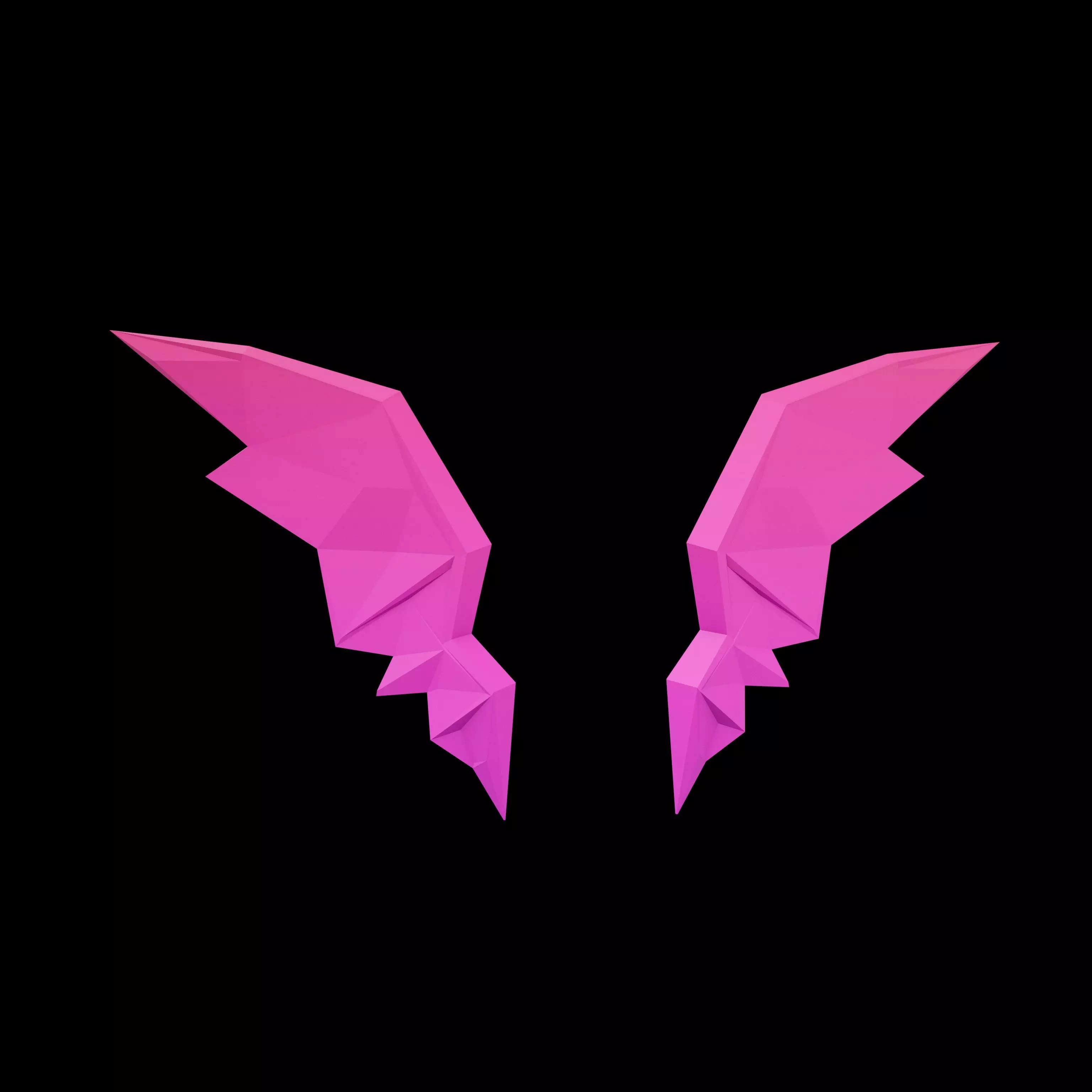 Low Poly Demon Wings v1 003 Low-poly 3D model_0