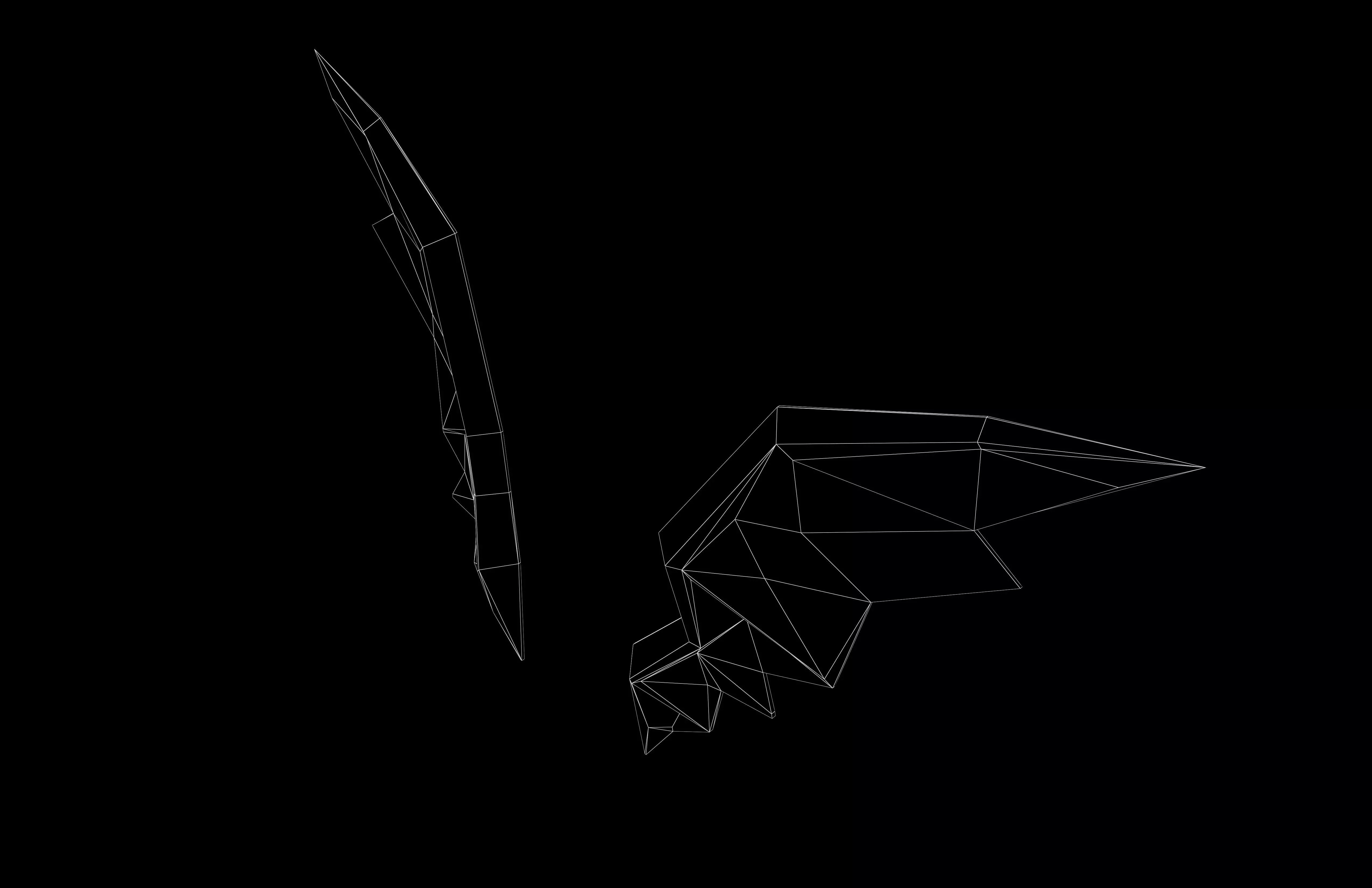 Low Poly Demon Wings v1 003 Low-poly 3D model_7