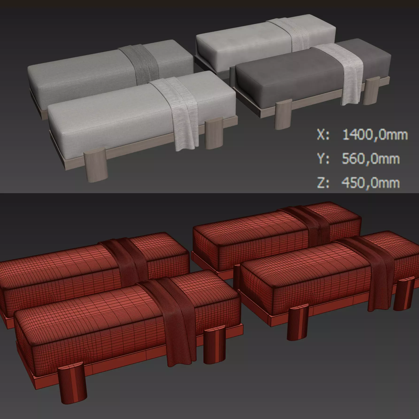 Soft Bench 55 By Gregory Beson 3D model_6