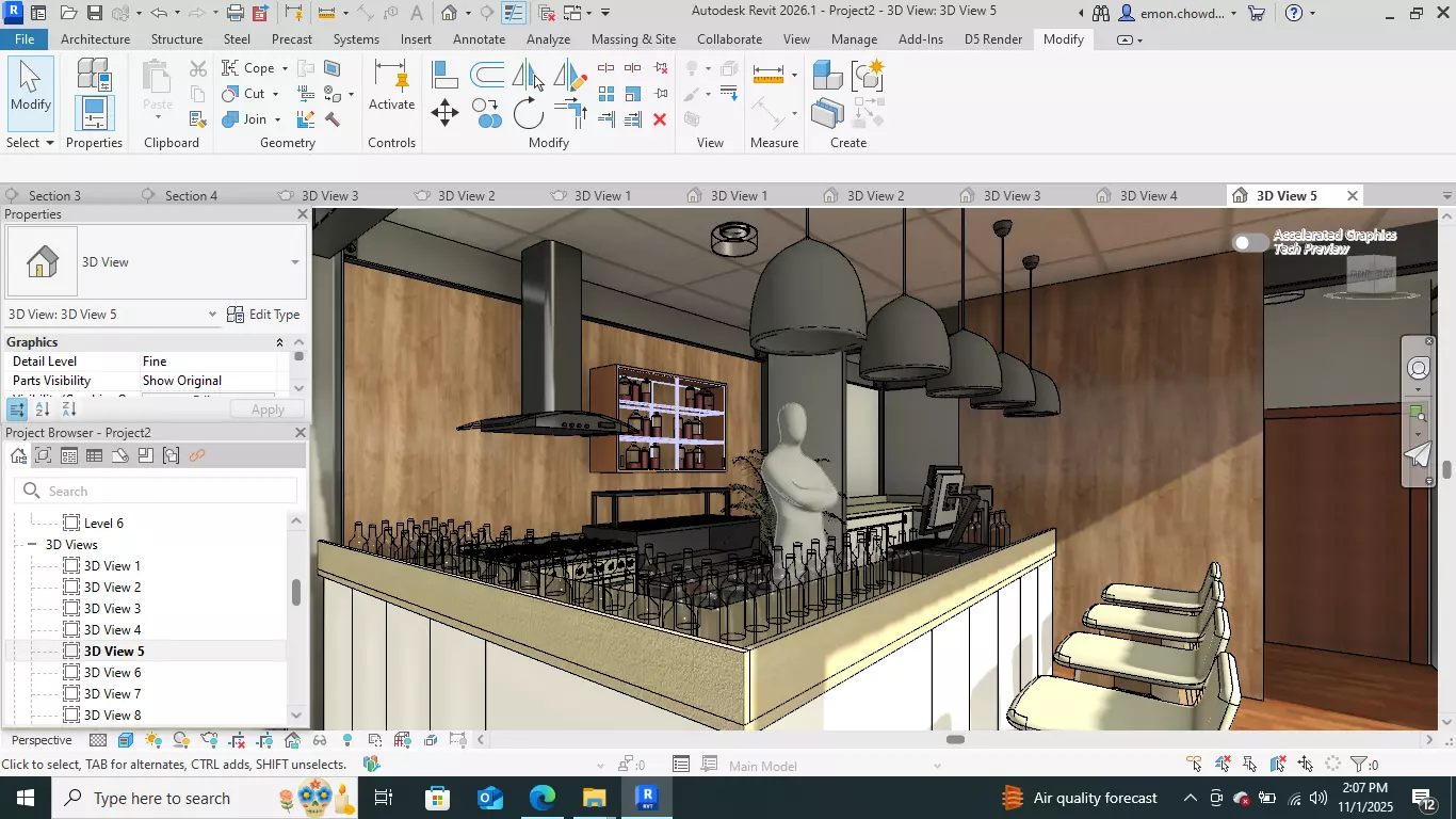Contemporary-style Cafe Bar   3D model_21