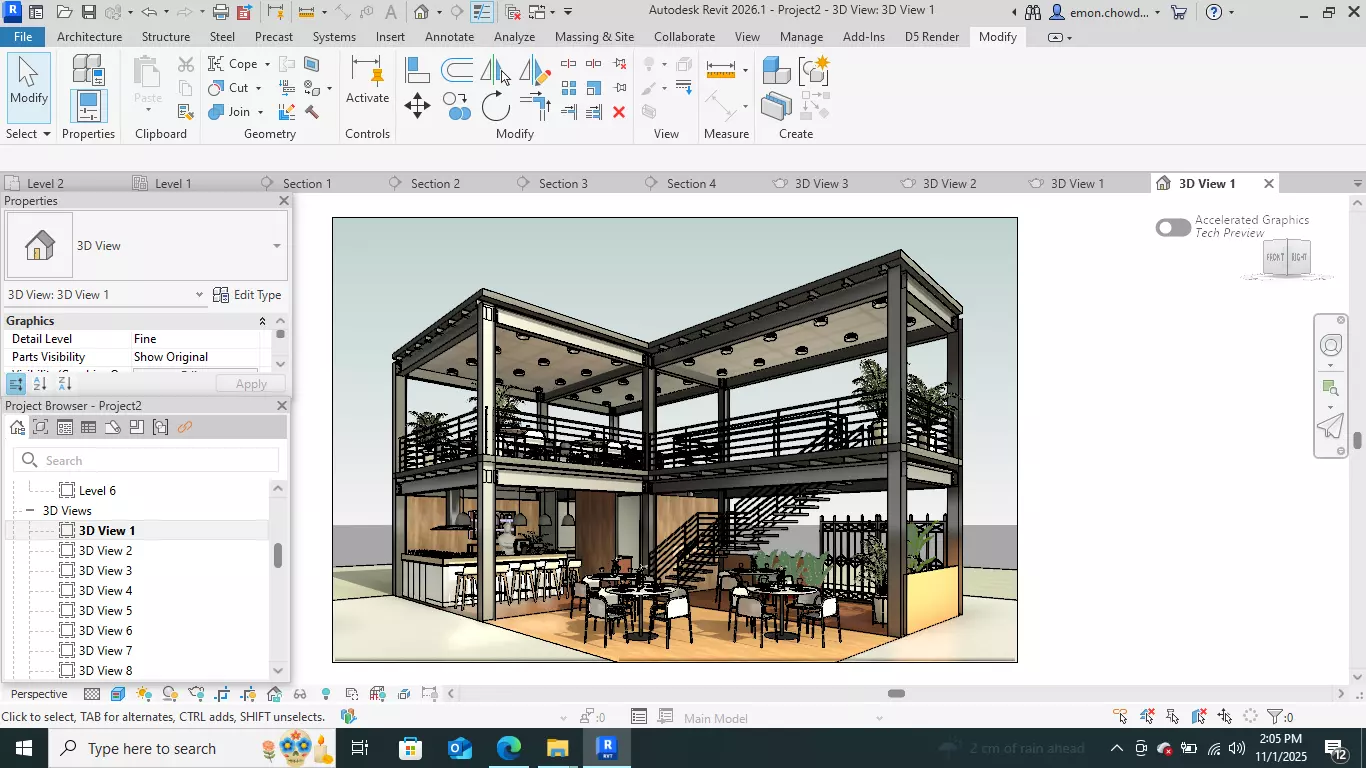 Contemporary-style Cafe Bar   3D model_16