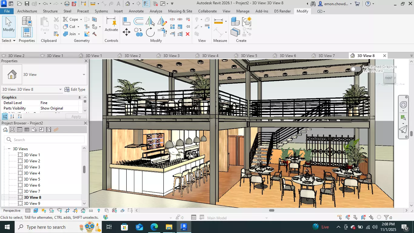 Contemporary-style Cafe Bar   3D model_24
