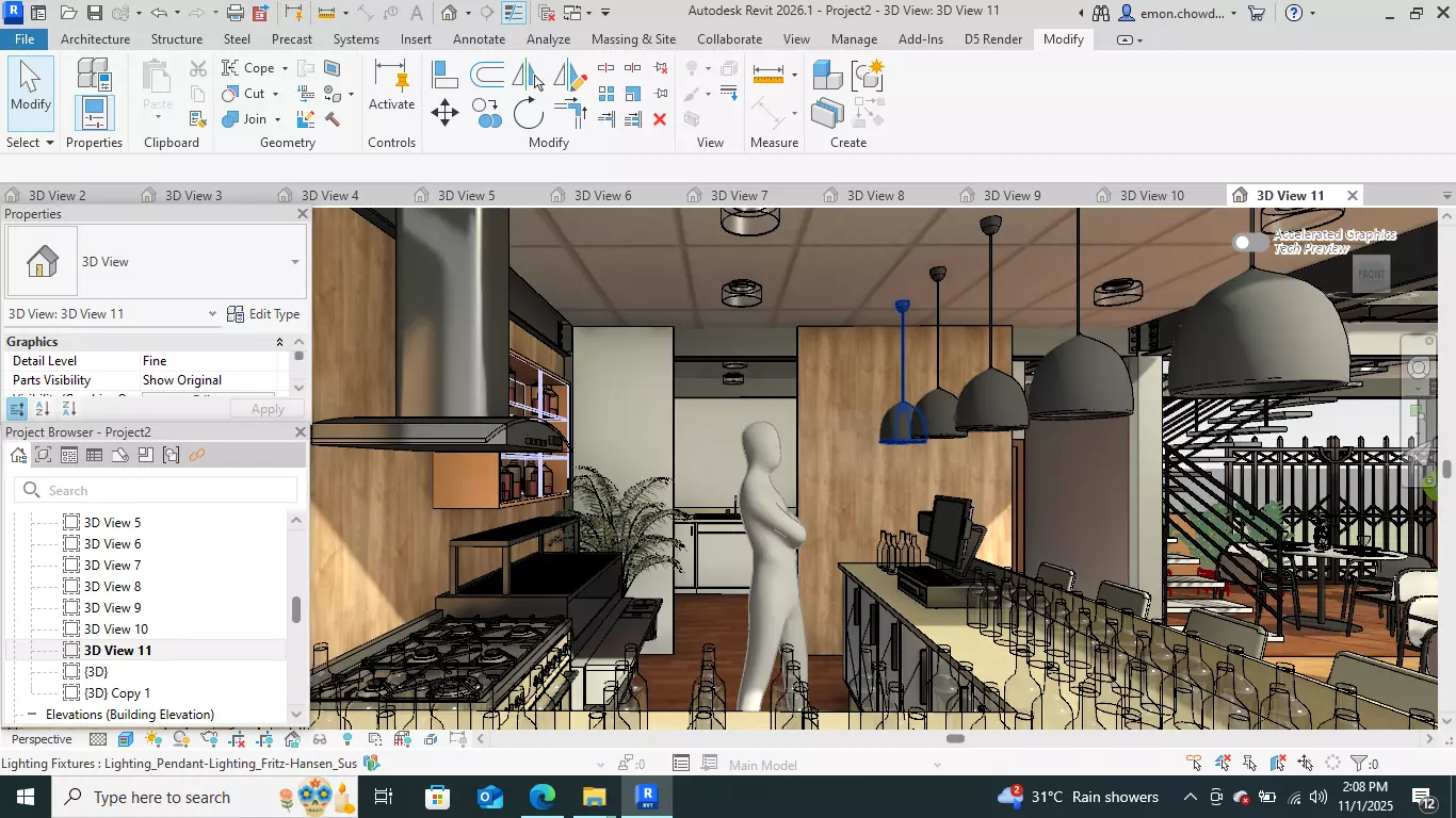 Contemporary-style Cafe Bar   3D model_27