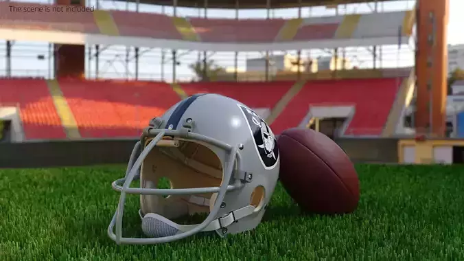 Riddell Raiders Football Helmet Silver