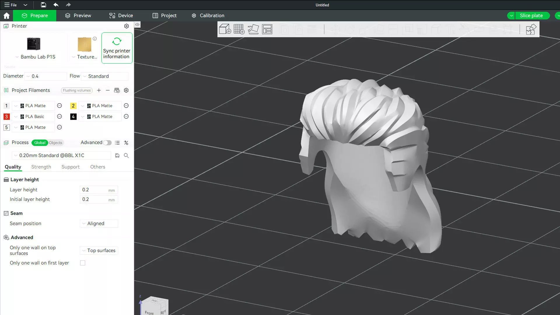 Custom3Dprint Minifigure Accessory - Minifigure Hair S2 - 055 3D print model_2