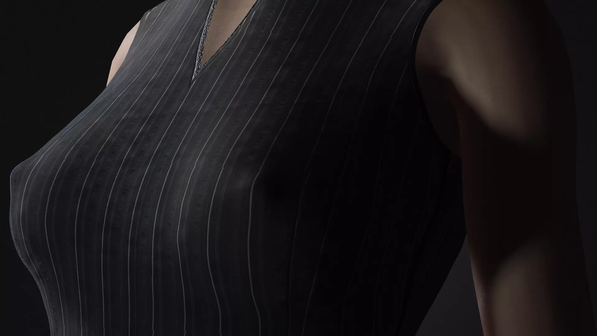 Realistic Female Character  Elegant Woman Rigged et Game Ready Low-poly 3D model_8