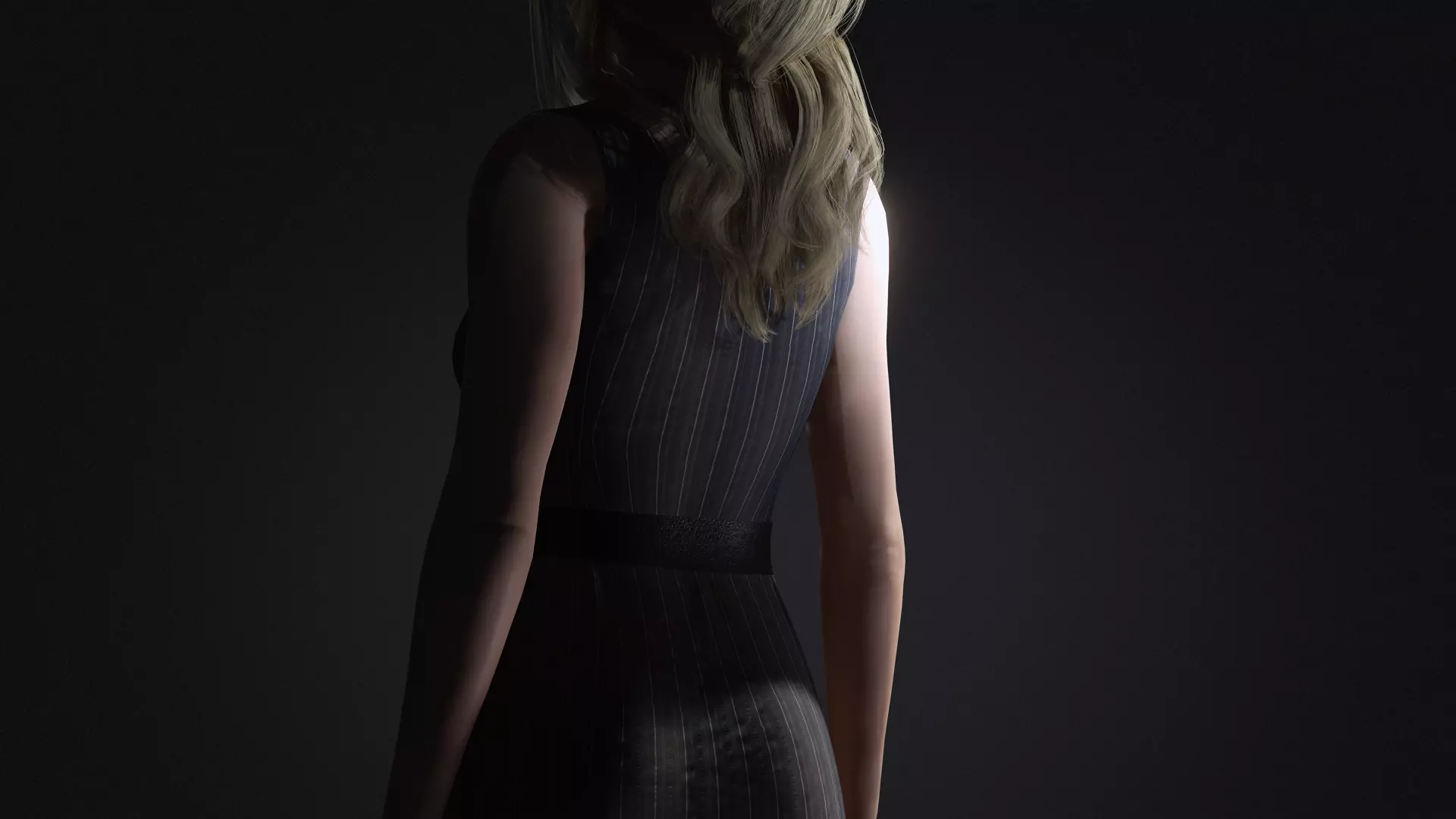 Realistic Female Character  Elegant Woman Rigged et Game Ready Low-poly 3D model_28