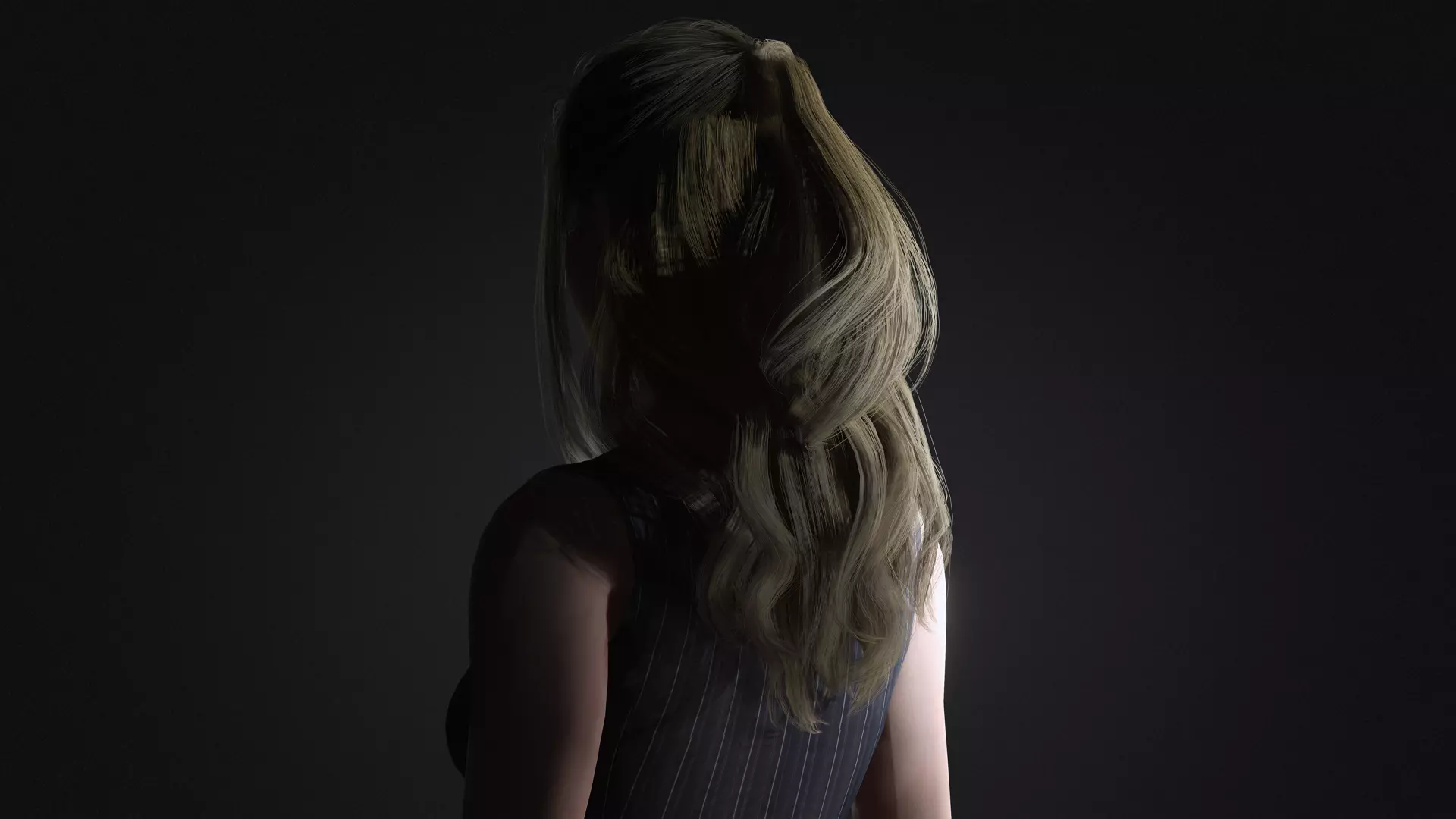 Realistic Female Character  Elegant Woman Rigged et Game Ready Low-poly 3D model_25