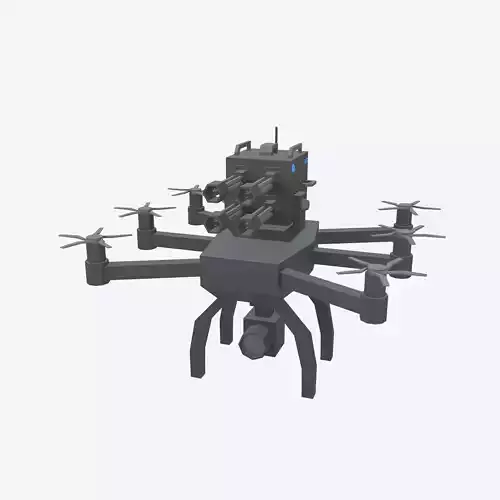 Cartoon Drone Auto Attack Robot v1 001